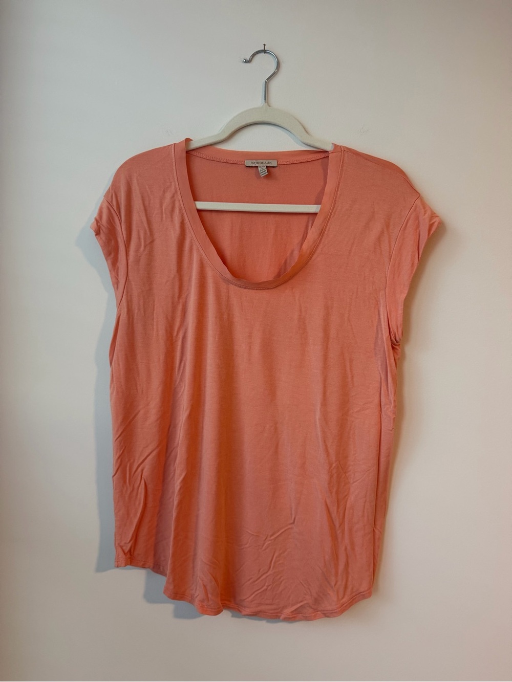 Bordeaux Orange Scoop Neck Shirt